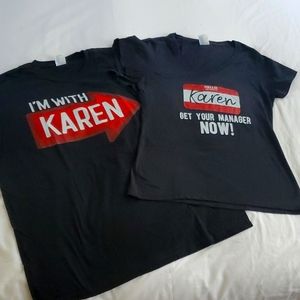 Couples funny Karen shirt SET